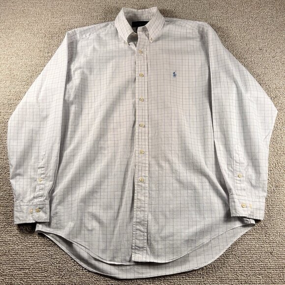 Polo Ralph Lauren Yarmouth Button Down Shirt White Men’s Size 16.5 / Large - Picture 1 of 8